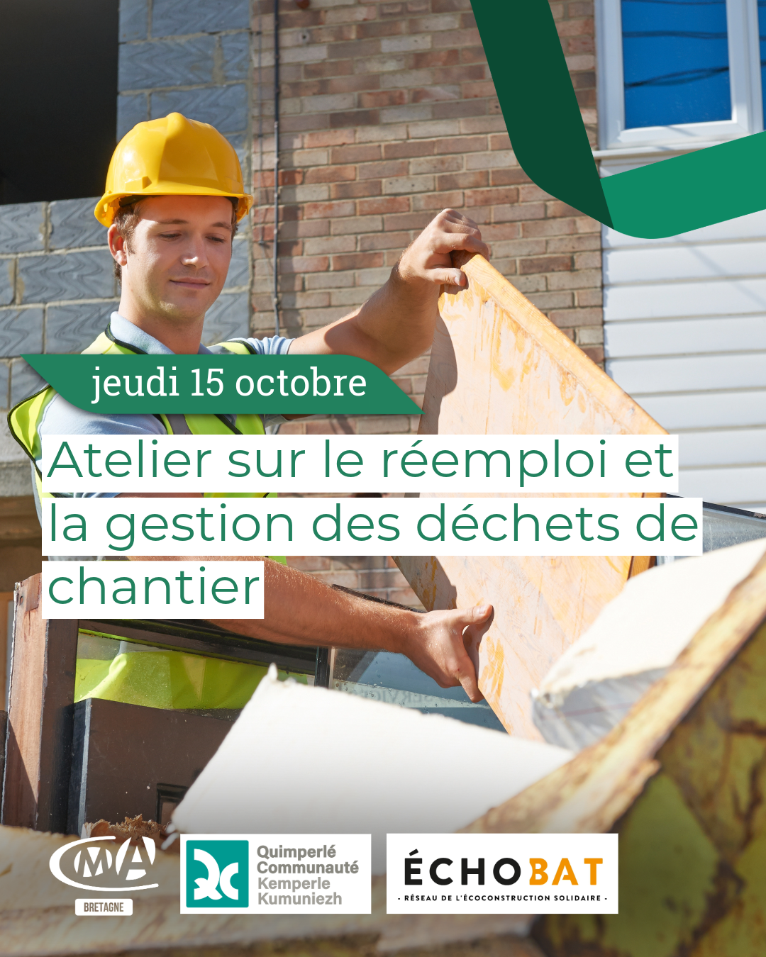Atelier sur le réemploi et la gestion des déchets de chantier